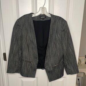 Express Gray Tailored Blazer with
